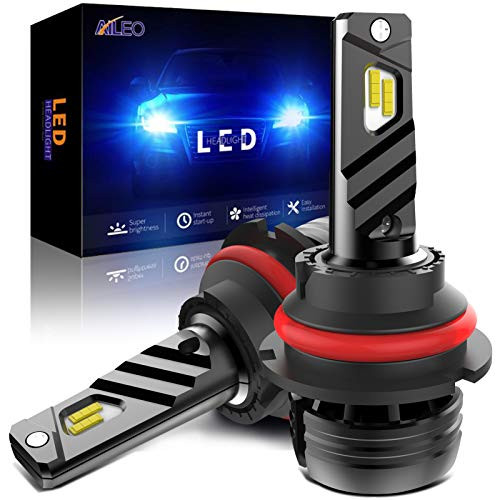 9004-HB1 LED Headlight bulbs 6500K Xenon White High Low Beam 9004 HB1 LED Headlight Hi-Lo Conversion Kit 12000LM Adjustable Beam -Pack of 2-