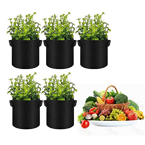 5-Pack Potato Grow Bags Non-Woven Aeration Fabric Pot Growing Bags with Handle for Garden Flower and Vegetables Planting -7 gallons- 5-Pack Potato Grow Bags Non-Woven Aeration Fabric Pot Growing Bags with Handle for Garden Flower and Vegetables Planting -7 gallons-