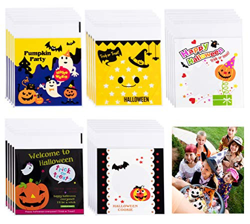 200 PCS Halloween Candy Bags Self Adhesive Trick or Treat Clear Cookie Bags Cellophane Treat Bags for Party Gift Supplies 5 Styles 200 PCS Halloween Candy Bags Self Adhesive Trick or Treat Clear Cookie Bags Cellophane Treat Bags for Party Gift Supplies 5 Styles
