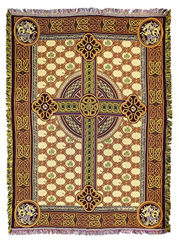 Simply Home Celtic Cross Tapestry Throw Blanket