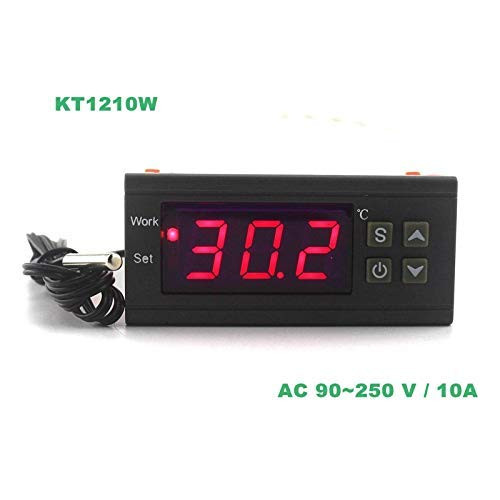 KETOTEK Digital Temperature ControllerAC 110 220V 10A Thermostat Regulator -50~110C Heating Cooling Control Incubator Relay
