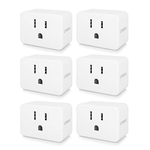 Smart Plug Mini Enabled WiFi Outlet Socket, Compatible With Amazon Alexa and Google Home Assistant, No Hub Required, LUMIMAN 6 Pack