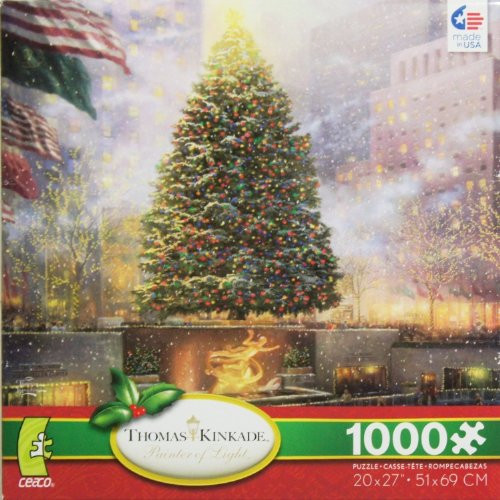THOMAS KINKADE Painter of Light Christmas in New York 1000 Piece Jigsaw Puzzle MADE IN USA PUZZLE