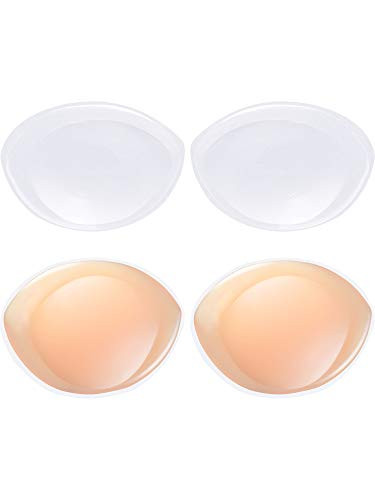 2 Pairs Silicone Bra Inserts Invisible Breast Pads Push-up Bra Enhancer for Women Ladies Girls -Large Size for C-D Cup-