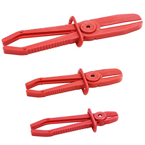 Acmer 3 Pcs Hose Clamp Pliers Pinch Pliers Line Clamps for Brake Hoses  Fuel Hoses  Gas Lines  Coolant Hoses  Radiator Hoses  Most Flexible Hoses