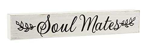 The Bridge Collection Soul Mates Rustic Wood Block Sign