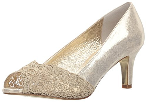 Adrianna Papell Womens Jude Pump  Gold Mosaic Lame  7-5 Medium US