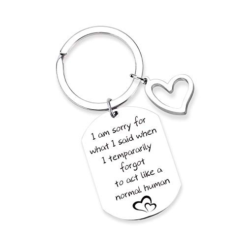 G-Ahora Apology Keychain Sorry Jewelry Sorry Gift Idea for Apologizing Im Sorry Keychain Sorry Gift for Her Him -KR I am Sorry-