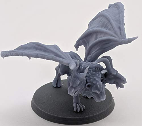 HERO Creations -Chimera- Miniature for Dungeons and Dragons - Pathfinder - Roleplaying Game-Tabletop -wargame -Gray-unpainted-