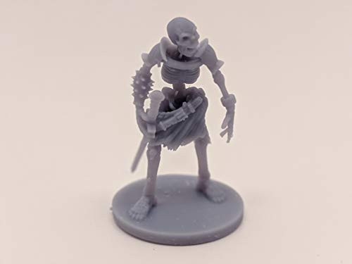 HERO Creations -Skeletons -Miniature for Dungeon and Dragons - Pathfinder - Roleplaying Game-Tabletop -wargame -Gray- -Skeleton C-