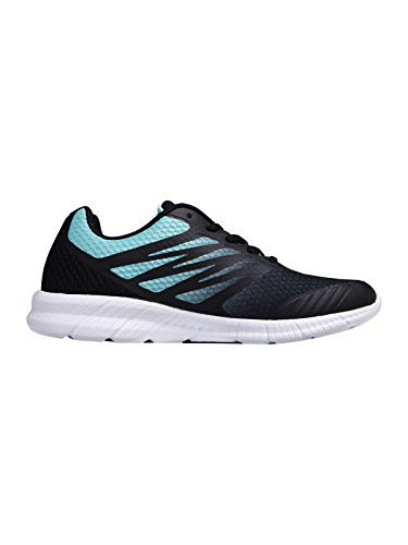 Fila USA Memory Fantom 3 Womens Knit Running Shoes  Black  Aruba Blue  White  11