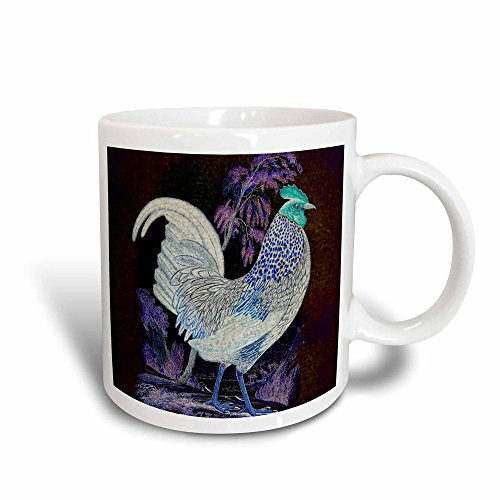 3dRose The Chicken In The Purple Forest Digital Art By Angelandspot Magic Transforming Mug  11 oz  Black-White