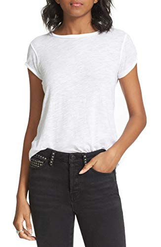 Free People Clare Tee White MD -Womens 8-10-