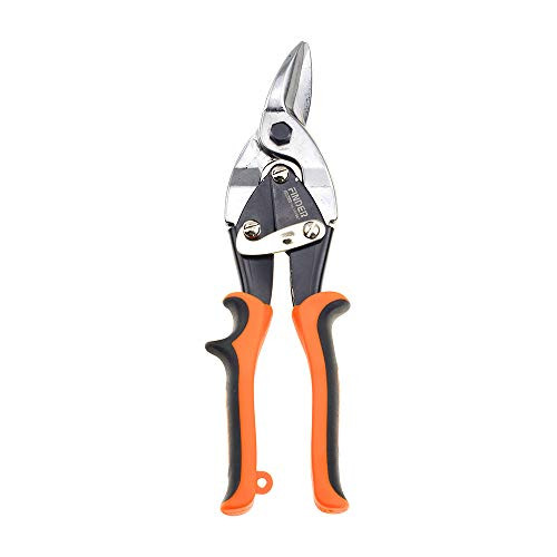Finder Aviation Snips  10 Left Cut Offset Tin Cutting Shears with CR-V Blade and Comfortable Grip  250mm Scissors for Metal Sheets Cutting  Hard Meteri