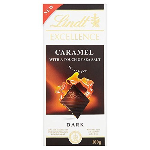 Lindt Chocolate Excellence Dark Caramel and Sea Salt 100g x 4 Bars Lindt Chocolate Excellence Dark Caramel and Sea Salt 100g x 4 Bars