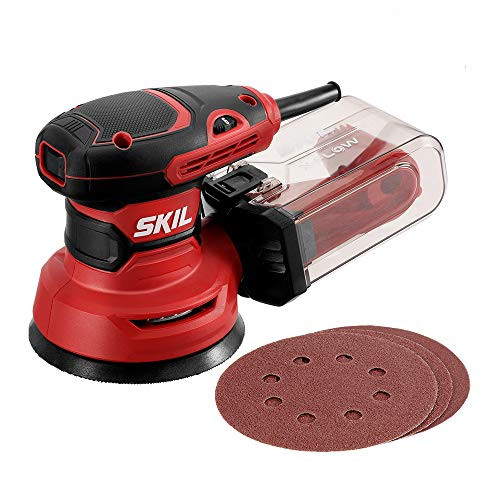 SKIL 5 Random Orbital Sander  Includes 3pcs Sanding Papers and Dust Box - SR211601