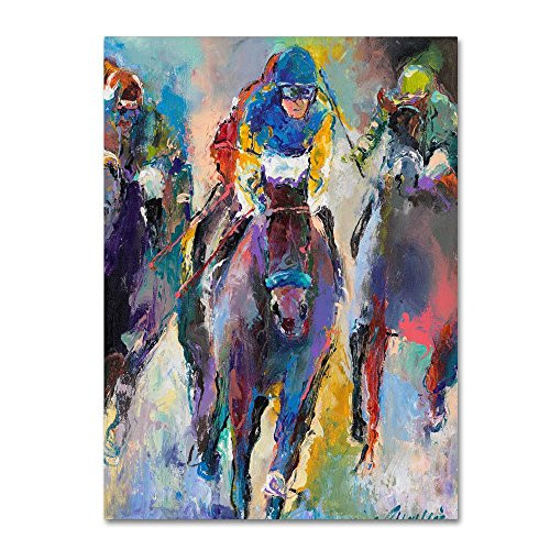 Trademark Fine Art Jockeys by Richard Wallich, 24x32-Inch Canvas Wall Art