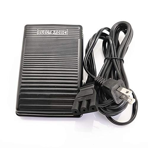 YEQIN Foot Controller and Power Cord 359102-001 Slots Half Round for Singer Machines Foot Pedal Control Fits Many Sewing Machine Babylock Elna Viking