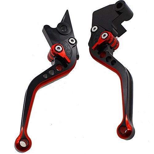 FXCNC Racing Short Billet Adjustable Motorcycle Double Colors Brake Clutch Lever set Pair fit for Suzuki GSXR600 750 2006-2020 GSXR1000 09-20 GSX-S100