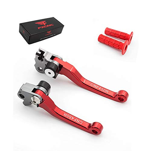 FXCNC Racing CNC Aluminum Dirt Bike Pivot Brake Clutch Levers Set for Hodna CRF450R 2004 2005 2006