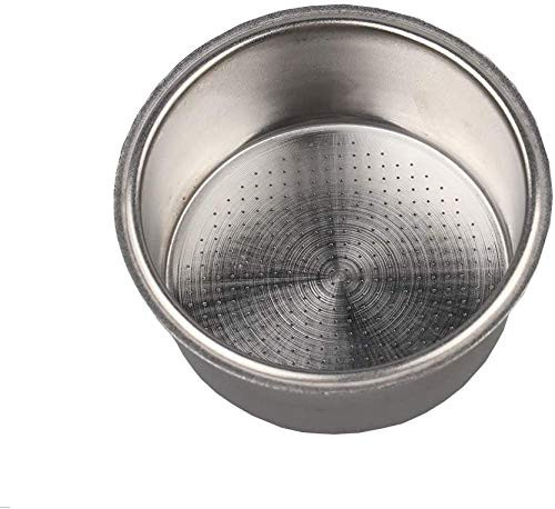 51mm Filter Basket Stainless Steel Portafilter Basket Espresso Handle Basket Compatible with Breville-Delonghi Espresso Maker Double Cup Coffee Filter