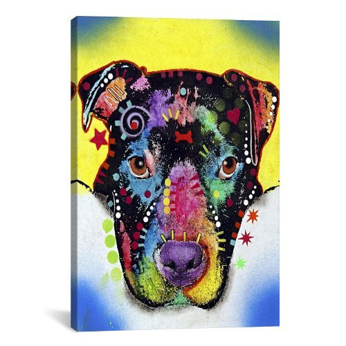 iCanvasART Otter Pit Bull Canvas Art Print by Dean Russo, 18 by 12-Inch