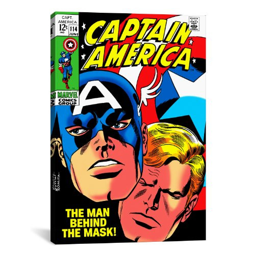 iCanvasART Marvel Comic Book Captain America Issue Cover No.114 Canvas Art Print, 18 by 12-Inch