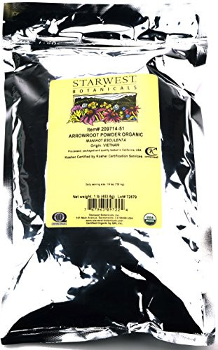 Starwest Botanicals Organic Arrowroot Powder  1 Pound -5 Pack-