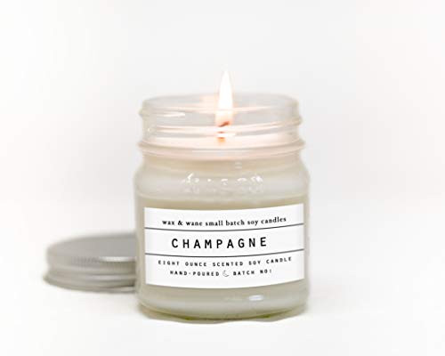 Champagne 8 oz Soy Mason Jar Candle