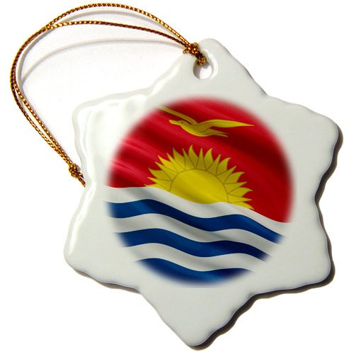 3dRose ORN-178057-1 Flag of Kiribati Wavingin The Wind Snowflake Ornament Porcelain 3-Inch 3dRose ORN-178057-1 Flag of Kiribati Wavingin The Wind Snowflake Ornament Porcelain 3-Inch