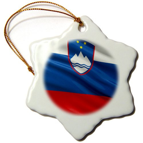 3dRose ORN-178805-1 Flag of Slovenia Wavingin The Wind Snowflake Ornament Porcelain 3-Inch 3dRose ORN-178805-1 Flag of Slovenia Wavingin The Wind Snowflake Ornament Porcelain 3-Inch