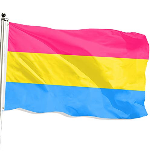 FSFLAG Pansexual Flag - Pansexual Pride Flag - Gay Pride Flag 3x5 - LGBTQ Flags Decorations with Two Brass Grommets