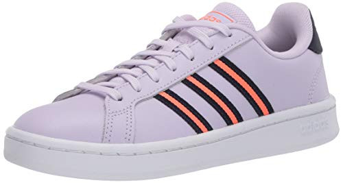 adidas Womens Grand Court Sneaker  Purple  9 M US