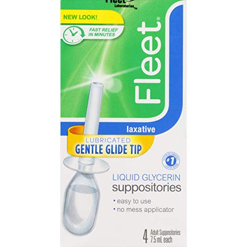 Fleet Liquid Glycerin Suppositories 4 Each -Pack of 4- Fleet Liquid Glycerin Suppositories 4 Each -Pack of 4-