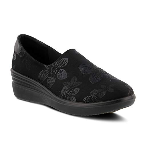 Flexus by Spring Step womens Noral-flower Loafer Flat  Black  10-5-11 US