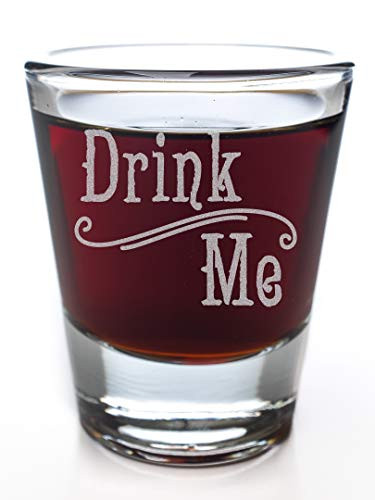 Drink Me Alice in Wonderland Swirl Style Shot Glass