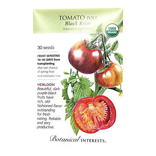 Botanical Interests  Seed Tomato Pole Black Krim Organic