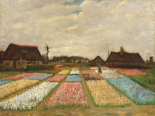Posterazzi Collection Flower Beds in Holland Poster Print by Van Gogh Vincent -14 x 11-