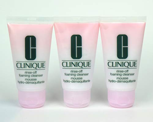 Pack of 3 x Clinique Rinse Off Foaming Cleanser 1-7 oz each Mini Size Unboxed Pack of 3 x Clinique Rinse Off Foaming Cleanser 1-7 oz each Mini Size Unboxed