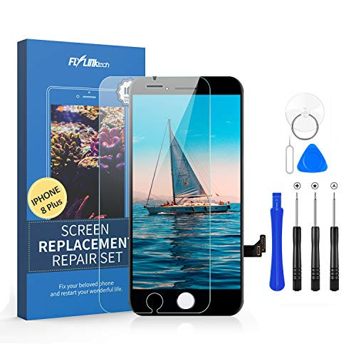 Flylinktech for iPhone 8 Plus Screen Replacement  LCD Display Digitizer Touch Screen for iPhone 8 Plus Screen Assembly with Full Repair Tools?5-5 Inch