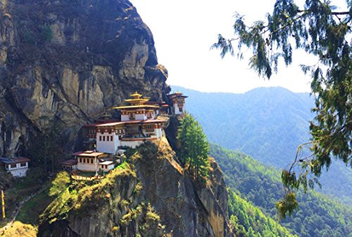 arts puzzles Jigsaw Puzzle Cliff Buddhist Temple Sacred Site Bhutan 500-Pieces