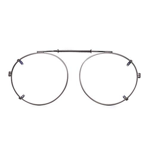 JM Round Clip on Blue Light Blocking Computer Glasses Lens Gunmetal