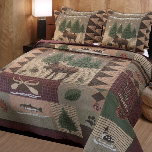 Greenland Home Moose Lodge Quilt Set, King