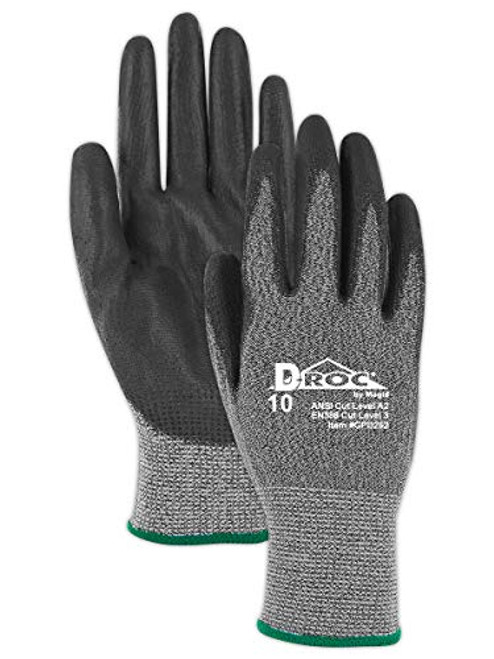 Magid Glove and Safety GPD252-9 Magid D-ROC HPPE Blended Polyurethane Palm Coated Work Gloves Cut Level A2 - Size 9