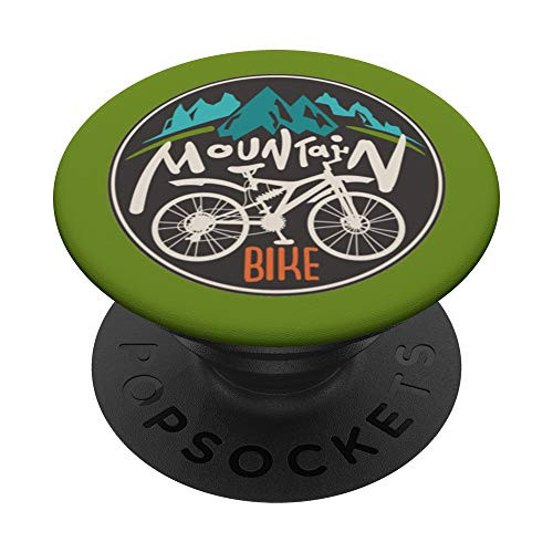 Mountain Bike cycling Bicycle Biker Mountain biking trails PopSockets PopGrip Swappable Grip for Phones and Tablets