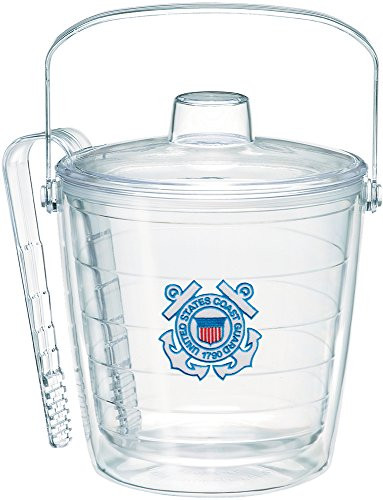 Tervis 1232841 Coast Guard Logo Ice Bucket with Emblem and Clear Lid 87oz Ice Bucket, Clear