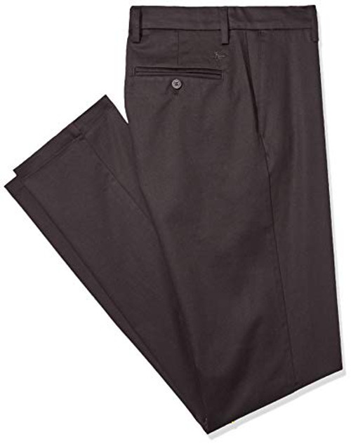 Dockers Mens Big and Tall Modern Tapered Fit Signature Khaki Lux Cotton Stretch Pants   Black  56 32