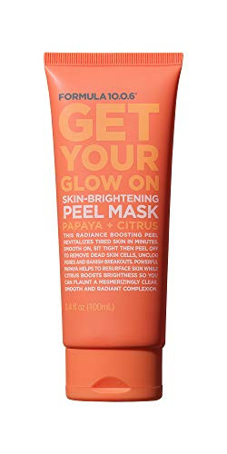 Formula 10-0-6 Get Your Glow On Skin-Brightening Peel Mask -3-4 Fl- Oz-- Exfoliating Face Mask that Unclogs Pores and Reduces Breakouts - Vegan  Paraben
