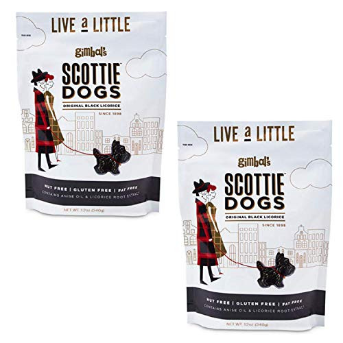 Gimbals Licorice Scottie Dogs  12 Ounces -2 Pack-