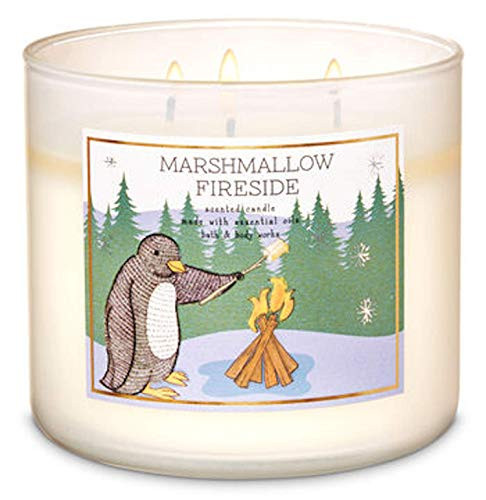 White Barn Bath and Body Works Marshmallow Fireside - 3 Wick Candle -2019-